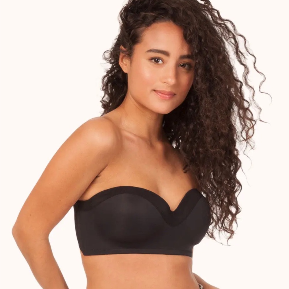 Lively No-Wire Strapless Bra NWT 34D Jet Black